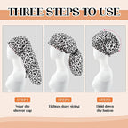 2 Pcs Large Shower Cap for Braids, Extra Long Shower Cap for Women Long Hair & - Image 4