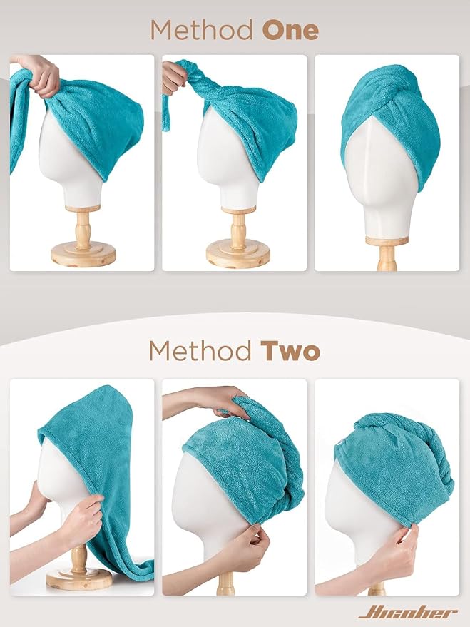 Hicober Microfiber Hair Towel, Hair Turbans - Image 7