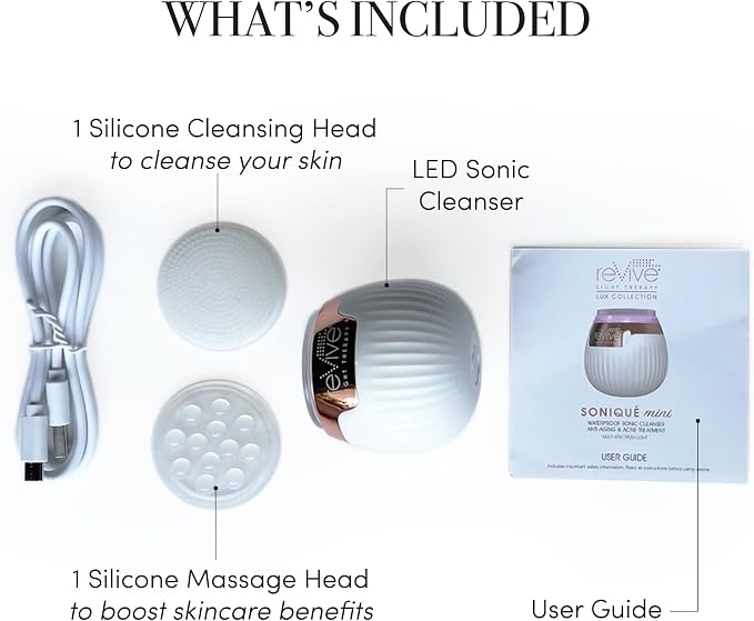 reVive Light Therapy Lux Collection Soniqué Mini, Rechargeable Sonic Face - Image 7