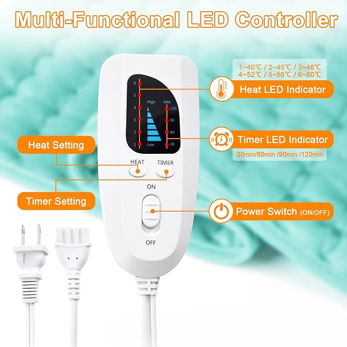 Deepsoon Heating Pad, Electric Heating Pads - Image 4