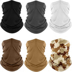 Fuinloth Neck Gaiter, 6 Pack Cooling UV Protection Bandana Face Mask Gator Scarf by fuinloth