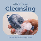 MainBasics Silicone Body Scrubber Dual-Sided Shower Loofah and Massaging Nodes - Image 4