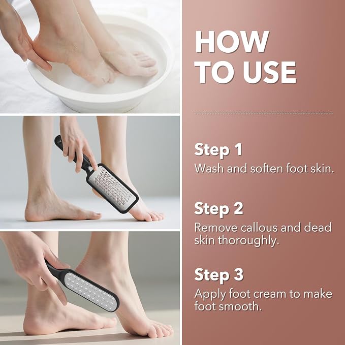 Kolavia 2 Pack Foot File Callus Remover, Durable Foot Scrubber - Image 5