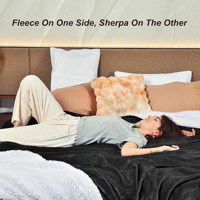 KAWAHOME Sherpa Fleece King Size Blanket - Image 4
