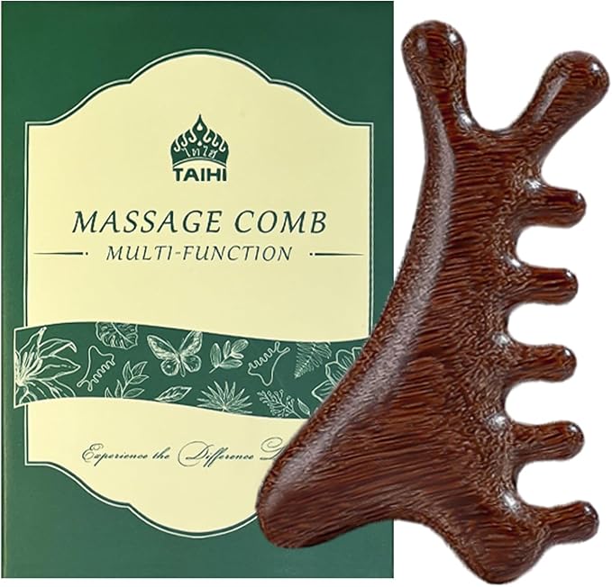 TAIHI Wooden Scalp Massager Comb, 100% Natural Wood Massage Comb by TAIHI