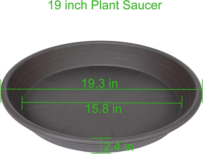 2 Pack of 19 inch Plant Saucer, Large Plant Tray, Heavy Sturdy Plant Drainage - Image 2