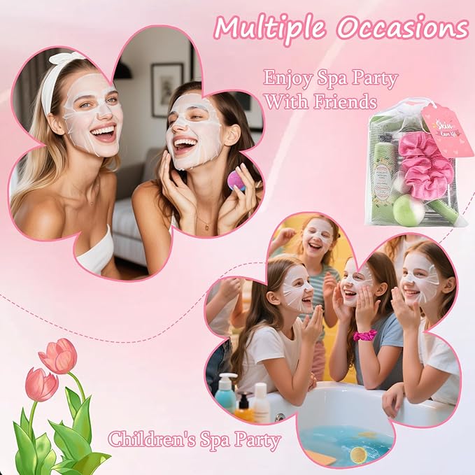 120PCS Spa Party Supplies for Girls, Include Facial Masks, Lip Mask, Under Eye - Image 3