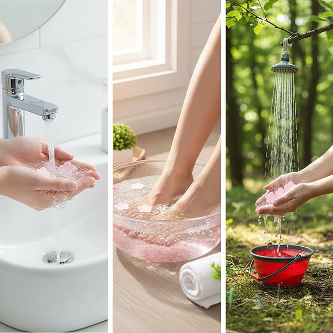 1000 Sheets Pink Portable Hand Soap Disposable Paper Soap, Travel Hiking - Image 4