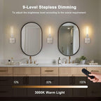 SANTOSTOCK Brushed Nickel Battery Operated Wall Sconces - Image 5