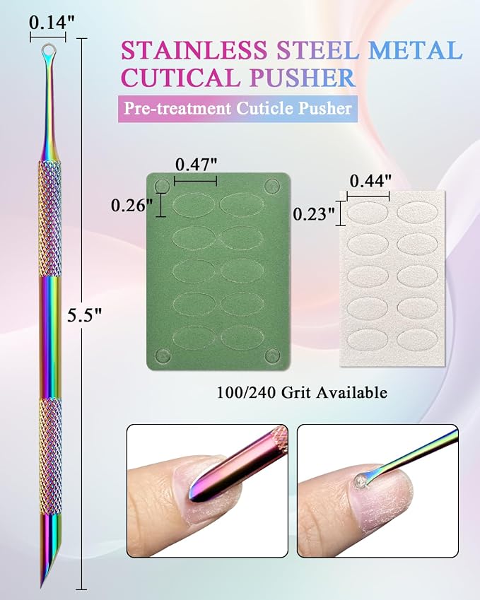 Dual Ended Cuticle Remover, Pre-treatment Cuticle Pusher - Image 3
