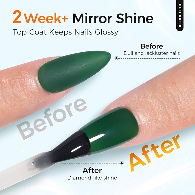 2 Pcs 18ml Gel Base Coat and Glossy Top Coat Set No Wipe Foundation Combination - Image 5