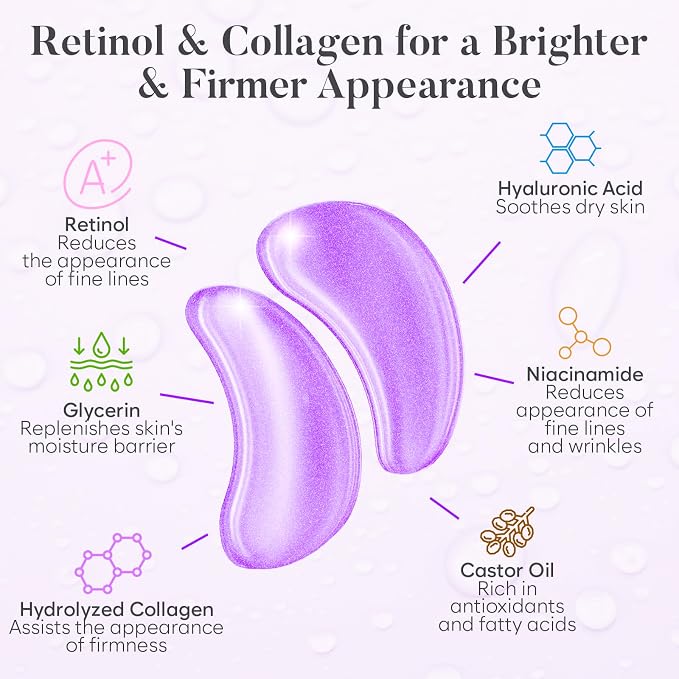 BLOOMORA Retinol & Collagen Under Eye Patches - Image 2