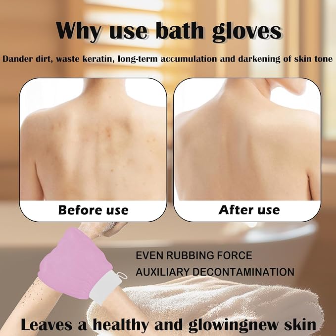 Ultra Thin Exfoliating Glove, Tanning mitt, Dead Skin Remover - Image 2