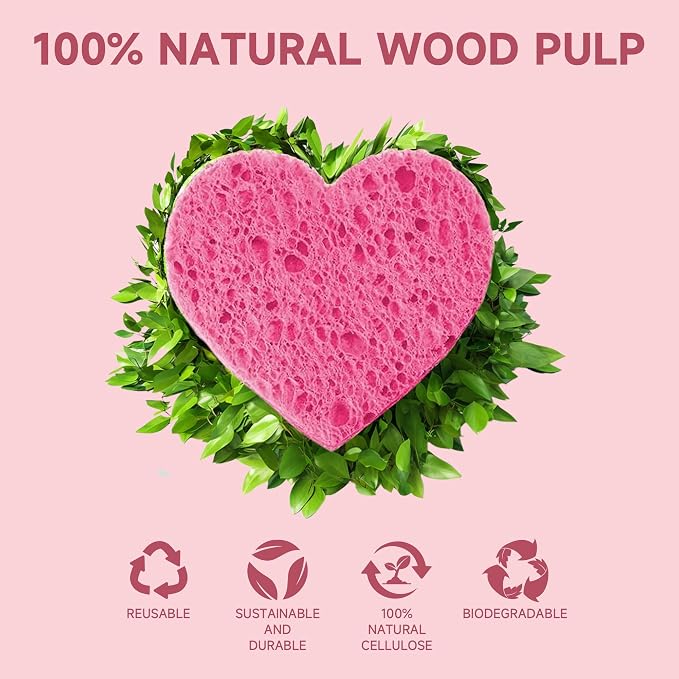 100 Count Compressed Facial Sponges 100% Natural Cellulose Eco-Friendly Makeup - Image 6