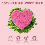 100 Count Compressed Facial Sponges 100% Natural Cellulose Eco-Friendly Makeup - Image 6