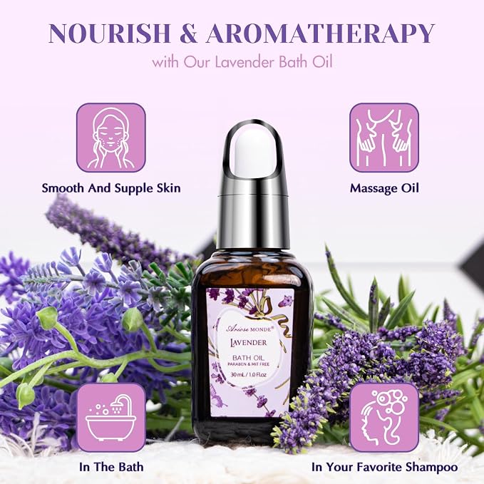 Bath Gift Baskets for Women, Lavender Relaxing Spa Gifts, Bath Spa Gift Basket - Image 5