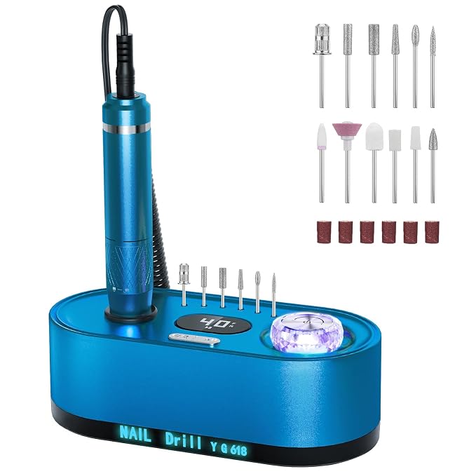 JOSGLOI Electric Nail Drill Professional: 40000RPM Electric Nail File Kit E by JOSGLOI