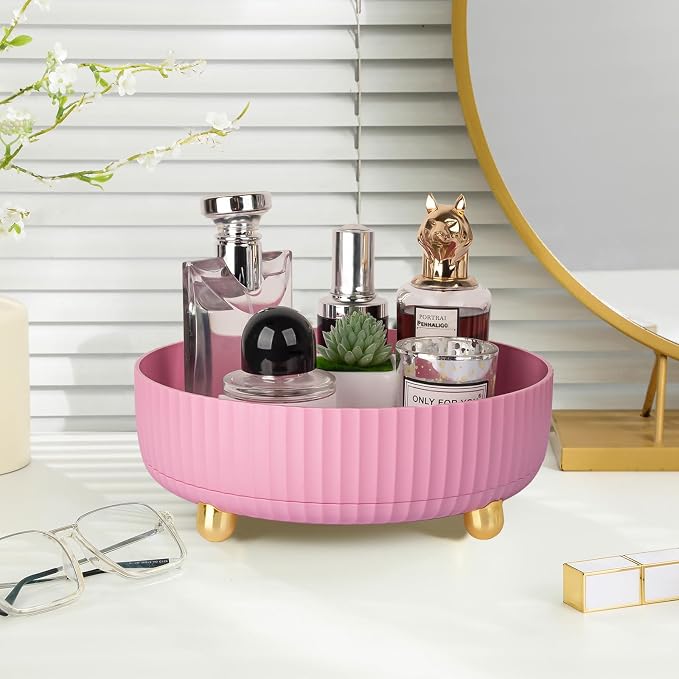 Anyoifax Makeup Perfume Organizer Tray 360 Degree Rotating Lazy Susan Skincare - Image 5