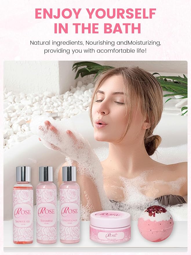 Mother's Day Gifts Set 16Pcs Rose Spa Bath & Body Care Set - Image 5