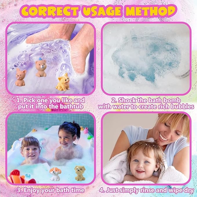 Bath Bombs for Kids with Surprise Inside for Girls Boys Toddlers, 20 Pack - Image 3