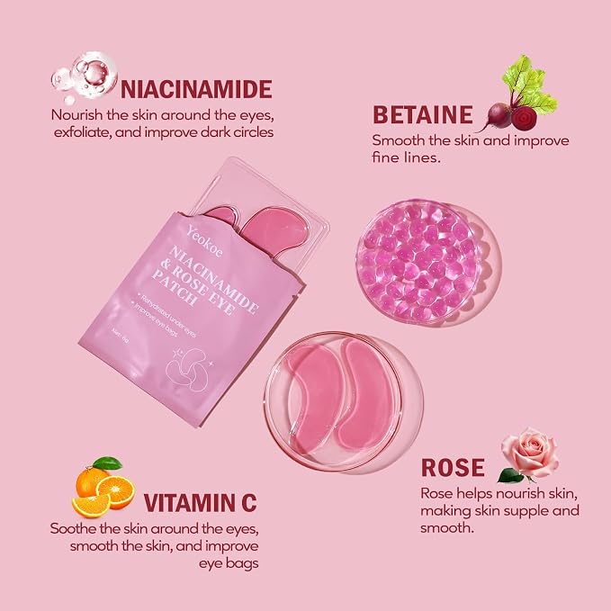 Yeokoe Under Eye Patches for Dark Circles, Puffy Eyes, 20 Pairs Face Masks - Image 3