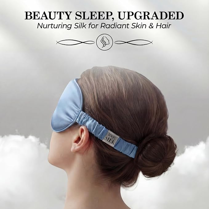 SLEEP SANCTUARY 100% Pure Mulberry Silk Sleep Mask - Image 7