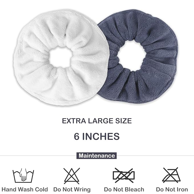 IVARYSS Super Towel Scrunchies for Drying Hair, Absorbent and Soft Microfiber - Image 4