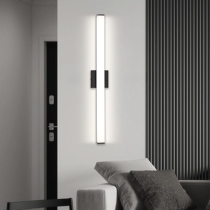 LED Bathroom Vanity Light Fixtures 31.5in Matte Black, Dimmable 24W 4000K - Image 7