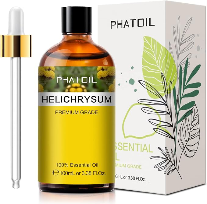 Helichrysum 3.38fl.oz Essential Oil, PHATOIL Pure Aromatherapy Oils by PHATOIL