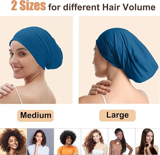 Satin Bonnet for Sleeping Night Cap, Adjustable Satin Lined Silk Bonnets Sleep - Image 2