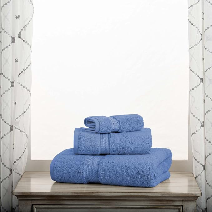 SUPERIOR Egyptian Cotton Pile 3 Piece Towel Set, Includes 1 Bath, 1 Hand - Image 6
