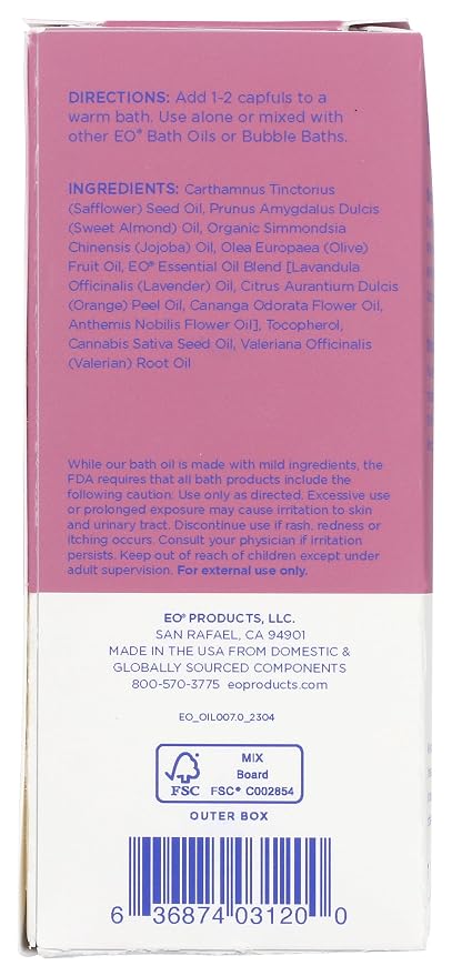 Eo, Bath Oil Chamomile Lavender, 4 Fl Oz - Image 2