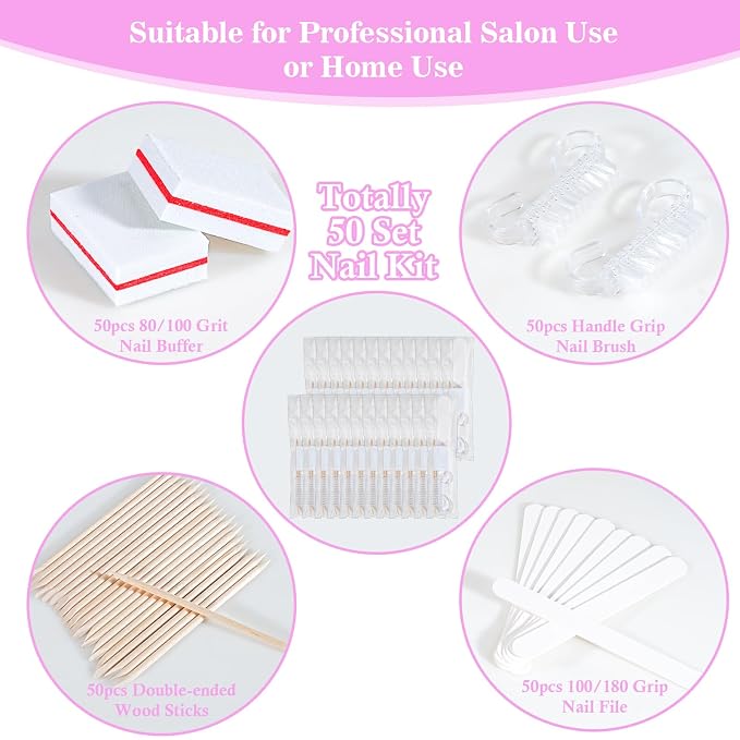 50 Sets Disposable Manicure Kit Basics 4 Piece Nail Kit - Image 4