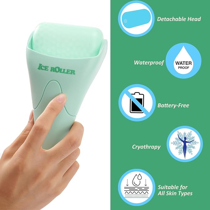 2 Pack Ice Roller for Face and Body Massage, Facial Roller Skin Care Tool for - Image 4