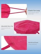 HUHETA KN95 Face Mask 60 PCs, 5-Ply Safety Masks - Image 3