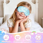 OlyPegic 2 Pcs Kids Sleep Mask Girls Silk Eye Mask Sleeping - Image 4