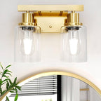 2-Light Brushed Gold Vanity Lights by DIKAIDALights