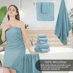 18 Piece Family Bath Towel Set Include 6 Bath Towels, 6 Hand Towels and 6 - Image 4