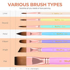 Nicpro 7pcs Face Paint Brush Set, Aesthetic Pastel Artist Paintbrushes - Image 5