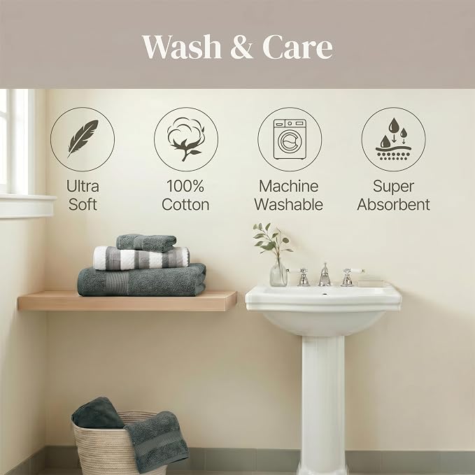 Modern Threads Pax 6-Piece Reversible Yarn Dyed Jacquard Towel Set - Image 7