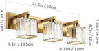 Aipsun Bathroom Vanity Light Fixtures Crystal Vanity Lighting Fixtures Brass 3 - Image 3