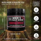 Salt Body Scrub Sandalwood For Men – Moisturizes, Exfoliates & Nourishes Skin – - Image 5