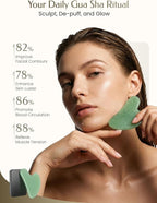 Gua Sha Facial Tool – Green Stone Guasha Tool - Image 2