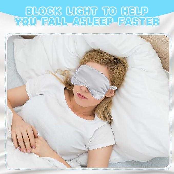 Coume 16 Pieces Silk Sleep Mask Eye Coverings - Image 6