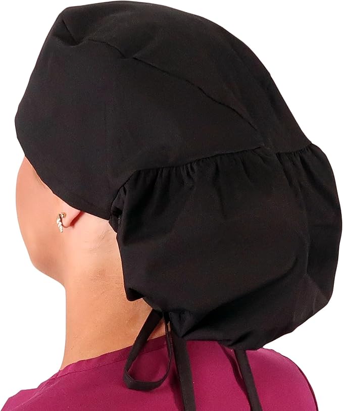 Sparkling EARTH Big Hair Ponytail Classic Surgical Style Scrub Working Cap - Image 7