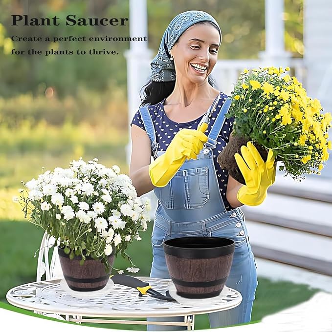 2 Pack of Clear Plant Saucer 12 inch, Heavy Duty Plant Trays - Image 5