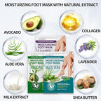5 Pack Moisturizing Foot Mask, Hydrating Foot Masks - Image 3