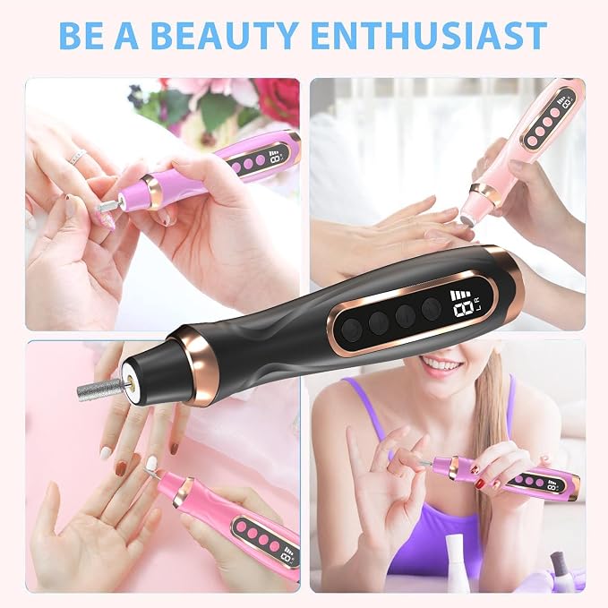 Professional Manicure Pedicure Kit Cordless Electric Nail File Set 6 Speed - Image 5