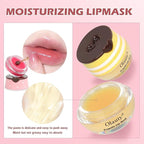 6 PCS Bee Lip Balm Honey Pot, Honey Lip Balm Bulk, Moisturising Sleep Lip Mask - Image 6