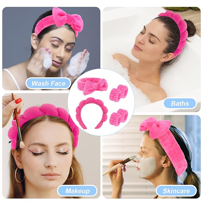 CAVETEE 6 Pack Spa Headband Set - Image 6